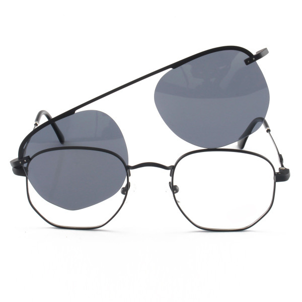 Armação de Óculos Clipon Hexagonal RB6167 Preto